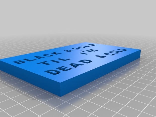 steeler fan-motto 3d drucken 3D print model - Mito3D