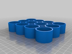 3x4 parametric bottle tray organization customized 3d print model - Mito3D