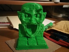 green devil face Wand-Abschnitt - Spielzeug Spiele 3d print model - Mito3D