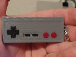 nes controller keycahin keychains 3d print model - Mito3D