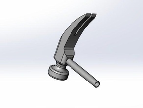 hammer Kopf hand tools diy Spaß hand-Werkzeuge einfach 3d print model - Mito3D