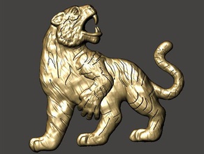 le tigre l'art 3d print model - Mito3D