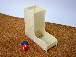 einfach zerlegbarer Würfel-Turm catan Spiele Siedler 3d print model - Mito3D