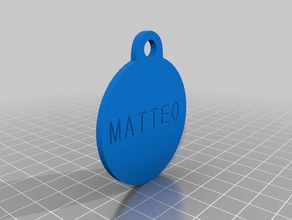 medaglia di matteo gli animali domestici personalizzato 3d print model - Mito3D