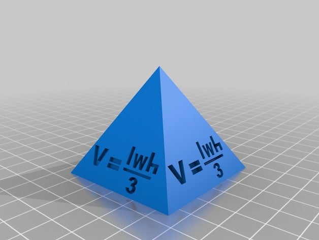 volume square pyramid math education manipulative steam stem tvy 3D print model - Mito3D