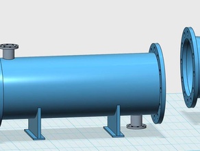 intercambiador de cabezal flotante ingeniería 3d print model - Mito3D