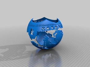 beerschot my customized stereographic projection revised math art 3d print model - Mito3D