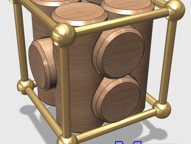 puzzle bois et de bronze puzzles 3D print model - Mito3D