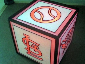 baseball light-cube household 3d print model - Mito3D