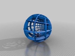 coaxial wireframe math art appolonian circles concentric geometry mathematics 3d print model - Mito3D