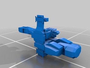 dreadnaught uss liberty veículos digitiser rápido divertido jammer modelo scifi navio espaço nave espacial brinquedo armas 3d print model - Mito3D