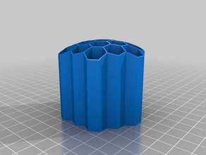 honeycomb pencil holder organization customized 3d print model - Mito3D