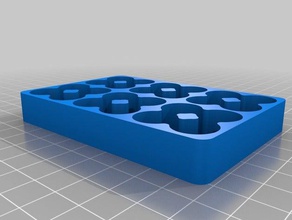 aa baterry vassoio allargata prese organizzazione personalizzato 3d print model - Mito3D