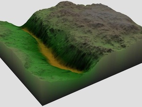 sea ocean trench models geography heightmap landscape floor terrain 3d print model - Mito3D