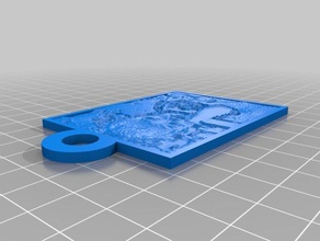 keyring102 2d art personalizado 3d print model - Mito3D