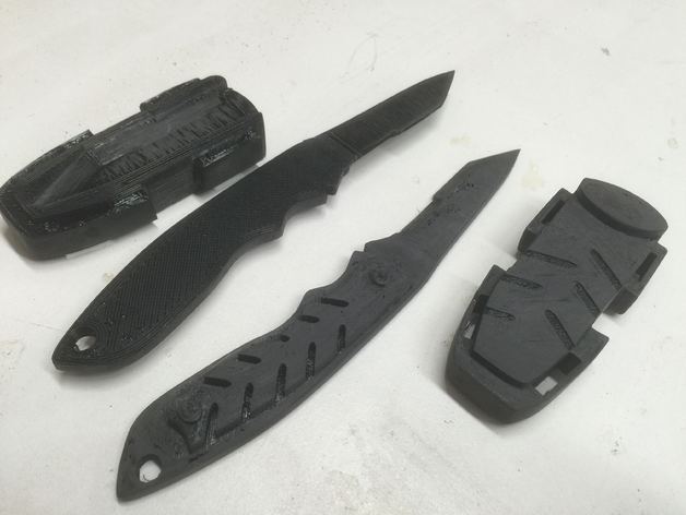 winter soldier cosplay hinteren Messer-Scheide gerber yari tanto ii Kostüm 3D print model - Mito3D