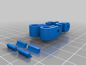 mi personalizados paramétrico tubo del cable de clip partes 3d print model - Mito3D