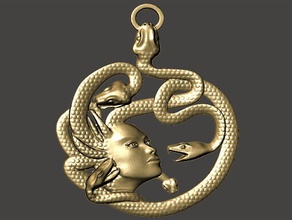 greek goddess-medusa-keychain keychains 3d print model - Mito3D