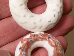 mkrclub leckeren donut Essen trinken doughnut keychain snacks 3d print model - Mito3D