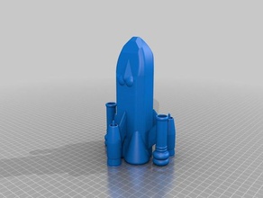 rocket pen holder other 3d print model - Mito3D