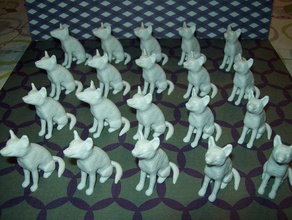 sitting dog sculptures 3d print model - Mito3D