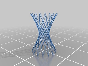 customizable hyperboloid mesh sculpture v2 continuous sculptures customizer openscad parabola parametric 3d print model - Mito3D