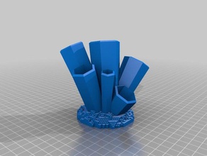 crystal cluster-Stift-Halter office Kunst Dekoration desktop Skulptur 3d print model - Mito3D