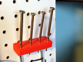 jewelers screwdriver holder pegboard organization 3d print model - Mito3D