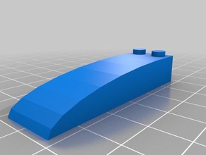 lego 2x7 slope construction toys customized 3d print model - Mito3D