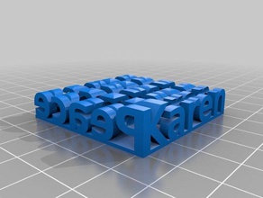karen estéreo de texto esculturas personalizado 3d print model - Mito3D