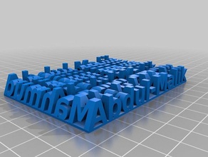 abdul-malik estéreo de texto esculturas personalizado 3d print model - Mito3D