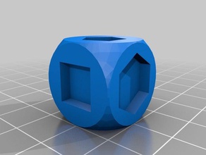 geometric dice created freecad geometry 3d print model - Mito3D