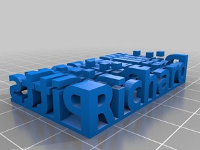 richard stereo text sculptures customized 3d print model - Mito3D