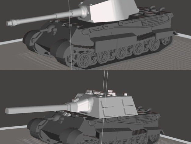 28 mm jagdtiger neu gestaltet durchsucht Replikate 3D print model - Mito3D