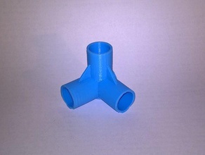 3-way elbow connector diy pipe 3d print model - Mito3D