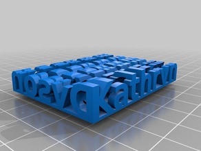 kathryn stereo text sculptures customized 3d print model - Mito3D