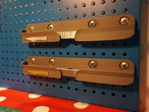 bisturi titular pegboard montado na parede ferramenta os titulares caixas biltema faca de hobby facas peg board suporte 3d print model - Mito3D