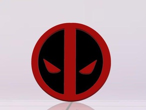 deadpool fivela do cinto a moda quadrinhos logotipo símbolo marvel super-herói 3d print model - Mito3D