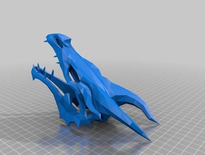 dragon skull skyrim games animal head 3d print model - Mito3D