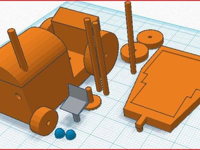Experten-Schwierigkeitsgrad zusammengestellt Traktor 3d drucken 3d print model - Mito3D