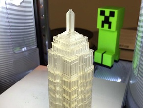 empire state building cubi gli edifici le strutture low poly new york 3d print model - Mito3D