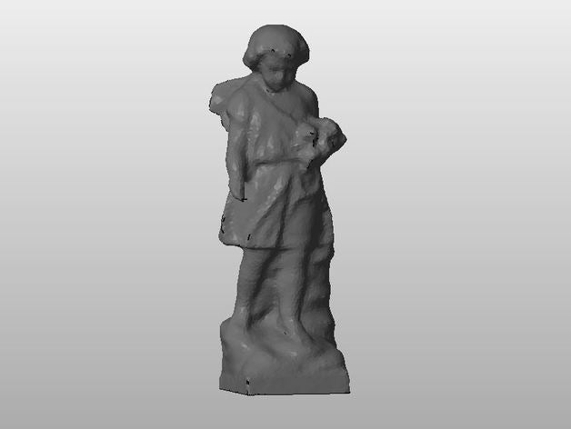 cherub Skulptur Skulpturen Friedhof 3D print model - Mito3D