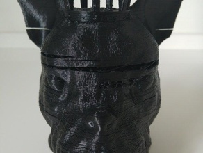 bulldog francês cabeça coroada animais 3d print model - Mito3D