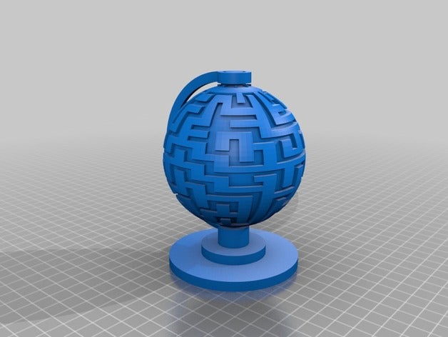 adrians random maze sphere generator math art customized 3D print model - Mito3D