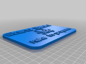 stand back sign 2 signs logos customized 3d print model - Mito3D