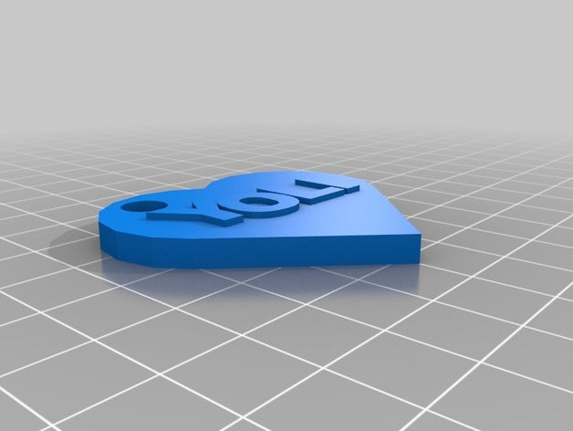 corazón de clave nombre la cadena 3d impresión 3D print model - Mito3D