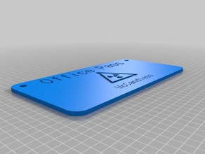 office pass signs logos customized 3d print model - Mito3D