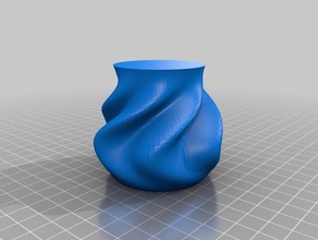 mon personnalisés ridée organique vase les conteneurs 3d print model - Mito3D