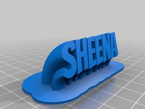 sheena office personalizado 3d print model - Mito3D