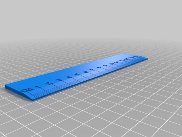15 cm ruler office customized 3D print model - Mito3D